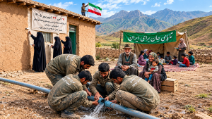 اعزام گروه جهادی گفتمان ناب تهران برای حل مشکل آب روستای پشته قره‌آغاج مشگین‌شهر